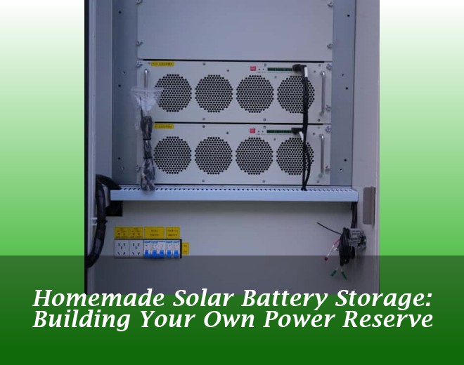 Homemade Solar Battery Storage: Building Your Own Power Reserve